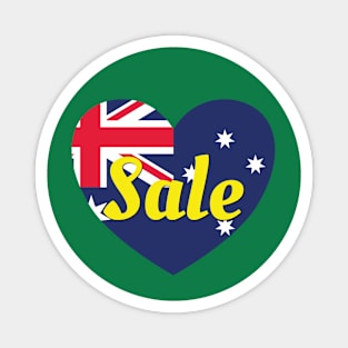 Sale VIC Australia Australian Flag Heart Magnet